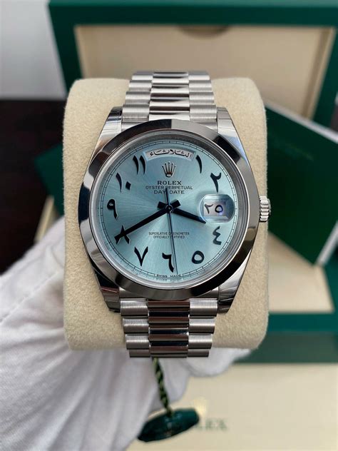 rolex with arabic numbers platinum|rolex datejust arabic dial.